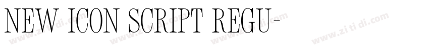 New Icon Script Regu字体转换 New Icon Script Regu字体转换